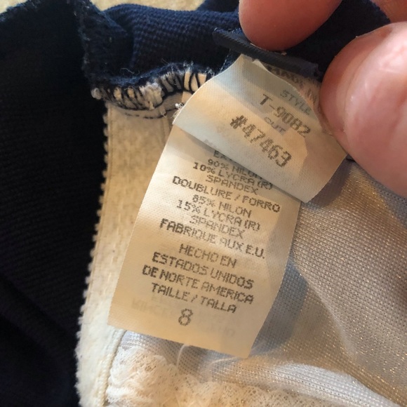 Vintage Nautica High-Neck One-Piece Navy Swimsuit - Picture 8 of 8